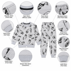Kids All-Over Car Print Grey Sweatshirt & Jogger Set | Boys Vroom Streetwear Tracksuit