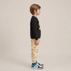 Kids "Simba" The Lion King Sweatshirt & Jogger Set | Boys Black & Cream Disney Tracksuit