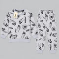 Kids All-Over Car Print Grey Sweatshirt & Jogger Set | Boys Vroom Streetwear Tracksuit
