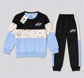 Chhotu's Club "King" Color-Block Sweatshirt & Jogger Set | Boys Fleece Tracksuit