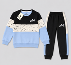 Chhotu's Club "King" Color-Block Sweatshirt & Jogger Set | Boys Fleece Tracksuit