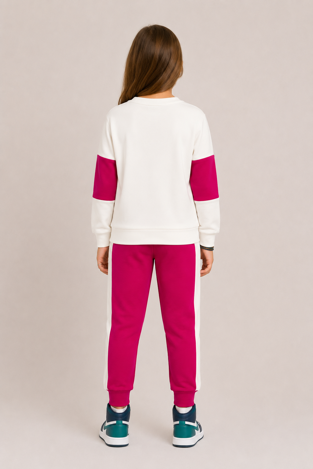 "Sweet Love" Tracksuit – White & Pink