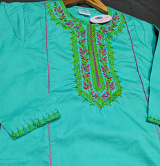 Girl Embroidered kameez with trouser (zink)