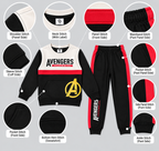 Kids "Avengers Assembles" Sweatshirt & Jogger Set | Boys Superhero Fleece Tracksuit