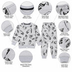 Kids All-Over Car Print Grey Sweatshirt & Jogger Set | Boys Vroom Streetwear Tracksuit