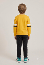 Boys Batman Yellow Sweatshirt & Black Jogger Tracksuit Set