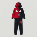 Kids Split-Color Spider-Man Hoodie & Jogger Set | Boys Red & Black Marvel Tracksuit