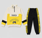 "Super Gamer" Half-Zip Tracksuit | Boys Stylish Fleece Outfit