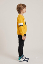 Boys Batman Yellow Sweatshirt & Black Jogger Tracksuit Set