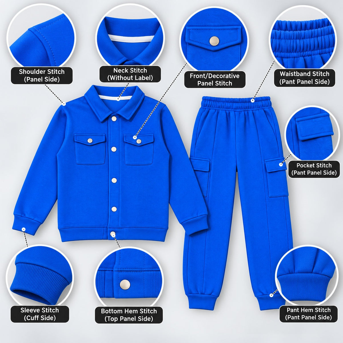 Kids Stylish 2-Piece Cargo Suit