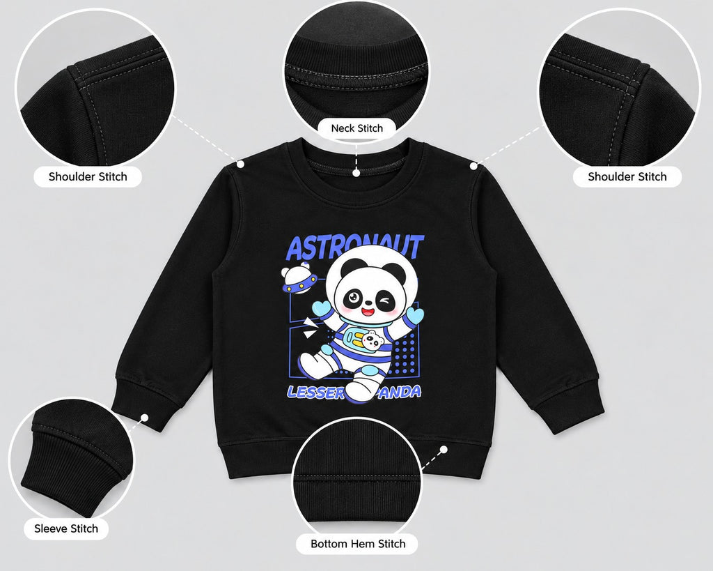 Astronaut Panda Kids Sweatshirt