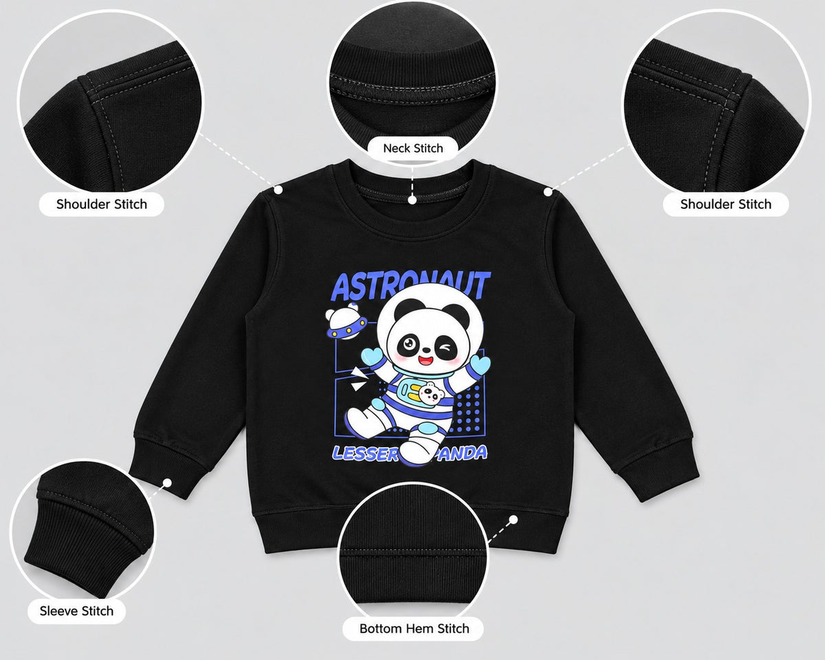 Astronaut Panda Kids Sweatshirt